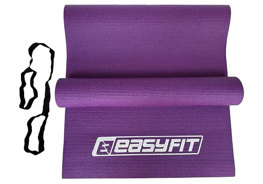 Коврик для йоги и фитнеса EasyFit ПВХ (PVC) Фиолетовый (EF-1918-V) - фото 2