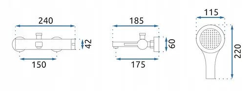 Смеситель для ванны Rea Polo настенный белый/хром REA-B9943 Белый - фото 6