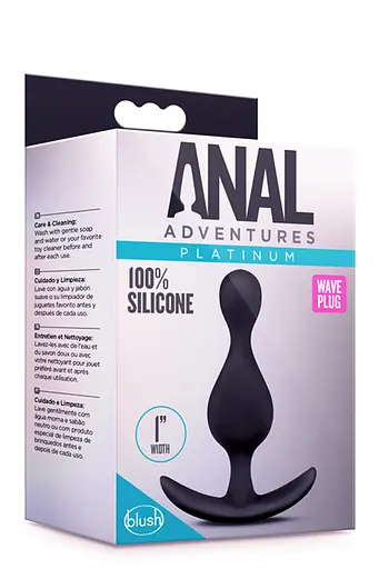 Анальна пробка Anal Adventures Platinum 12 см (чорний) - фото 5