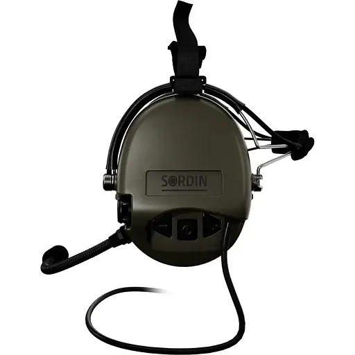 Активні навушники Sordin Supreme MIL CC з заднім тримачем зелені - фото 3