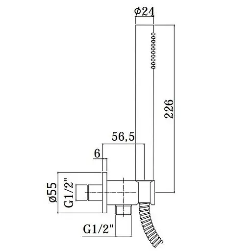 Душовий гарнітур Paffoni Light ZDUP 094 NO, Чорний матовий - фото 2
