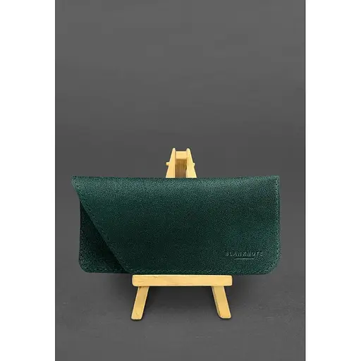 Кожаный чехол для очков BlankNote Краст Зеленый - фото 5