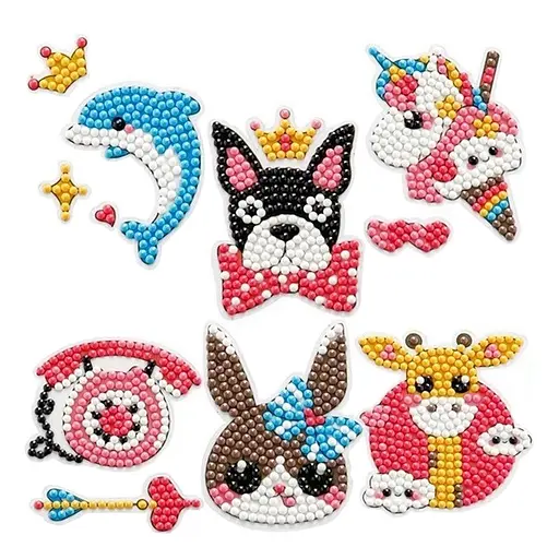 Набір брелків алмазна викладка "Тварини" ColorArt ST005 з інструментами - фото 1