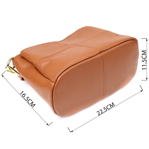 Женская сумка Vintage на три отделения из натуральной кожи 22.5х16.5х11.5 см sum0027623 - фото 3