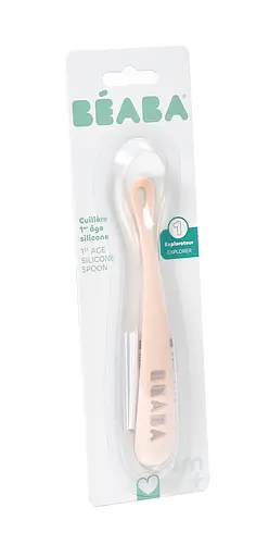 Ложка Beaba силіконова 4+ пастельно-рожева (913619) - фото 2