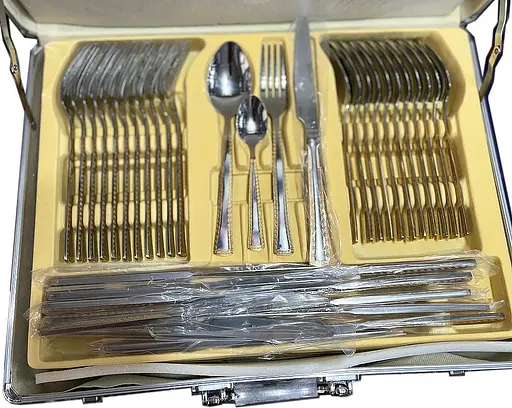 Набор столовых приборов Bachmayer BM-7285 на 12 персон в подарочном чемодане 72 предмета - фото 7