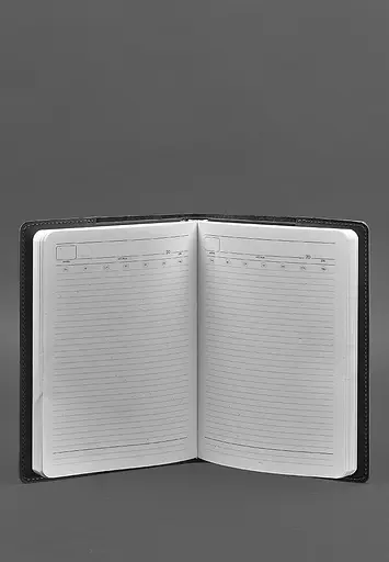 Шкіряна обкладинка для блокнота 6.0 (софт-бук) чорна Crazy Horse - фото 5