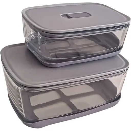 Харчовий контейнер Vittora скляний з силіконовою кришкою 1400 мл VT-8814, 1 шт. (135691)