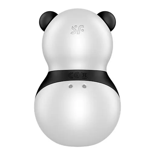 Вакуумний стимулятор клітора із вібрацією Satisfyer Pocket Panda чорно-білий - фото 4