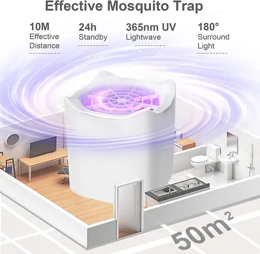 Thehomeuse Mosquito Killer Lamp, Электрический убийца мух Fly Zapper Indoor - фото 3