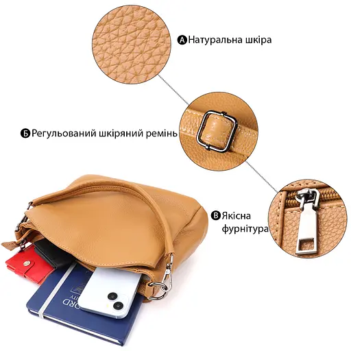 Женская сумка Vintage из натуральной кожи 27.5х18.5х11 см sum0027602 - фото 4