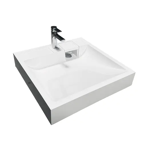 Раковина Adamant умивальник WASHER NEW штучний камінь прямокутна - фото 3