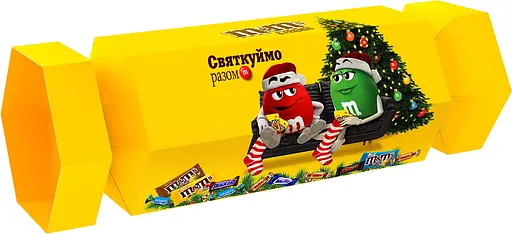 Уцінка. Набір новорічний подарунковий M&M's Friends Цукерка 228 г - фото 2