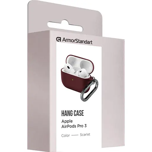 Чохол ArmorStandart Hang Case для Apple AirPods Pro 3 Scarlet (ARM88283) [149506] - фото 3