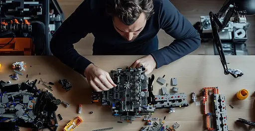 Конструктор Nifeliz Двигун V8 (NF10287) - фото 7