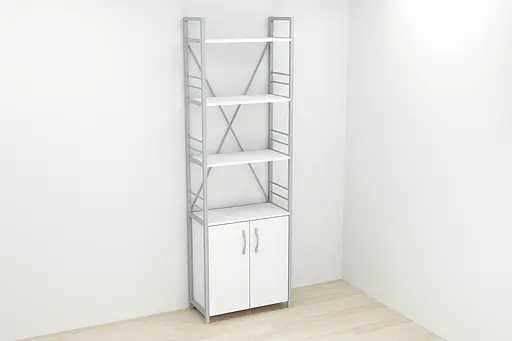 Етажерка 4/60 Ferrum-decor Серії Конект із тумбою 179x60x28 Сірий ДСП Білий (FRD-104498) - фото 2