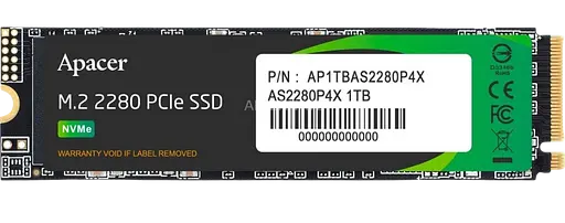 SSD M.2 накопичувач Apacer AS2280P4X 1TB (AP1TBAS2280P4X-1)