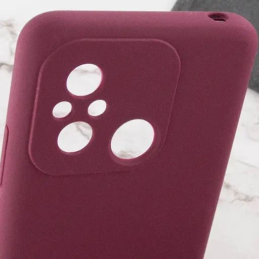 Чехол Lakshmi Silicone Cover Full Camera AAA для Xiaomi Redmi 12C Бордовый/Plum - фото 6