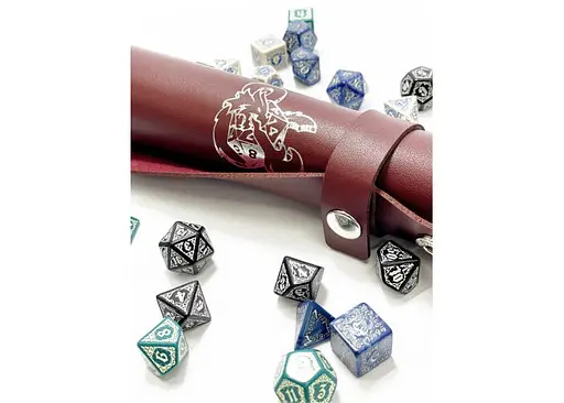 Настільна гра Планета Ігор Лоток для кубиків Дракон (бургунді) (Dice tray Dragon burgundy) (pi-dt006) - фото 7