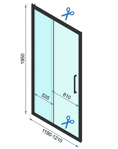 Душевая кабина Rea Rapid Slide 120x90 black пристенная REA-KPL-09881, Черный матовый, Универсальная, прозрачная - фото 6