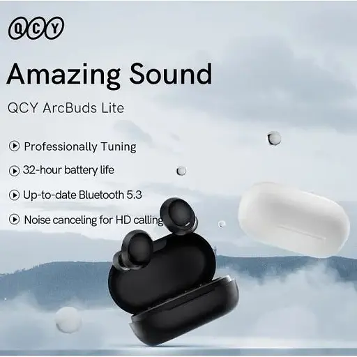 Наушники QCY Arc Buds Lite T27 Черные - фото 5