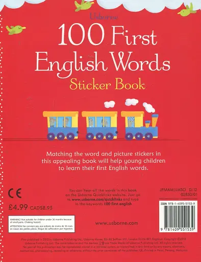 100 First English Words. Sticker Book - фото 2