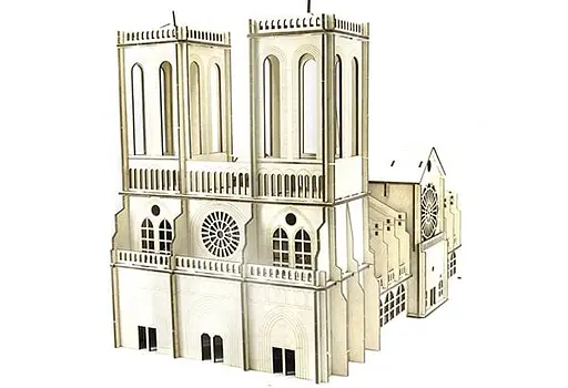 Дерев'яний конструктор Собор Паризької Богоматері | Woodzle | 202 деталі - фото 1