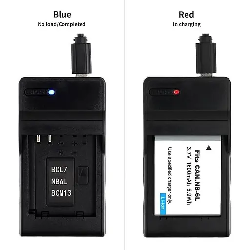 USB-зарядний пристрій NB-6L для камери Canon PowerShot SX530 HS, SX610 HS, SX710 HS, SD1200 IS, SD1300 IS, S120 IXY 10S IXY 30S - фото 4