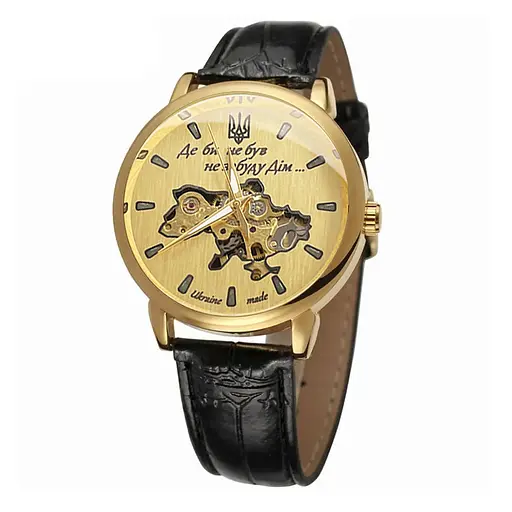 Наручний годинник чоловічий 022 Gold-Gold Mechanic Де би не був Patriot acs0030982 - фото 5