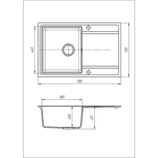 Кухонна мийка Romzha Jorum 78 Avena (501) - фото 6