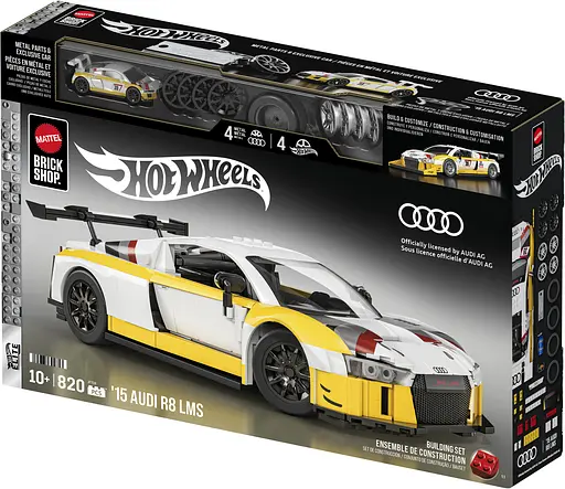 Колекційна машинка-конструктор Hot Wheels Mattel Brick Shop Elite Audi R8 LMS 2015 (JFT18) - фото 7