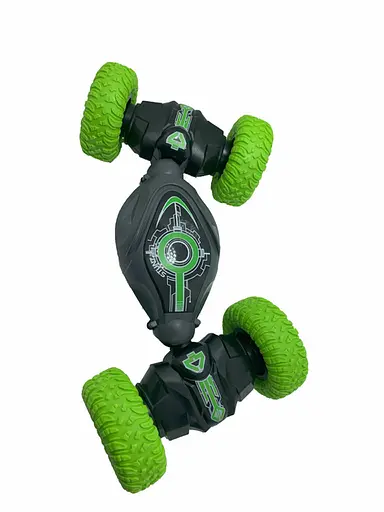 Машина на радіокеруванні MHZ 3688 G 137 A підсвічування звук обертається на 360° 2 пульти на руку і пульт в коробці Зелений - фото 3