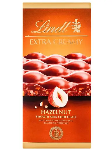 Шоколад молочний з фундуком Lindt Extra Creamy 80 г