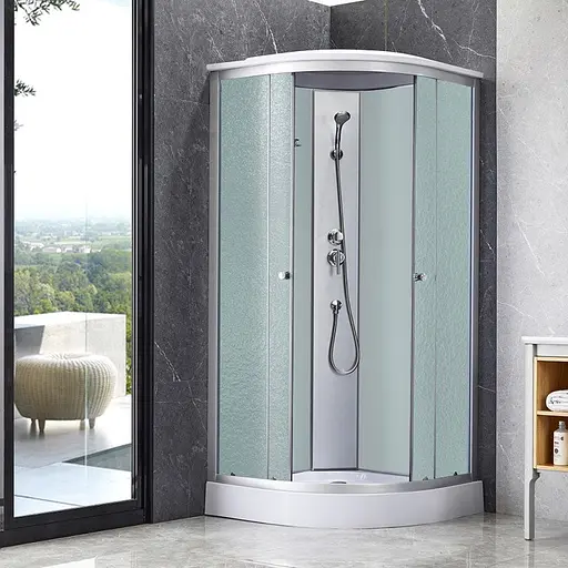 Душевой бокс Lidz Tani SB90x90.SAT.LOW.FR Frost, Хром матовый, матовый, хром матовый - фото 3