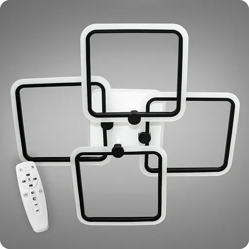 Люстра світлодіодна 517 Dlight 3color з пультом 110Вт Чорний (01803) - фото 2