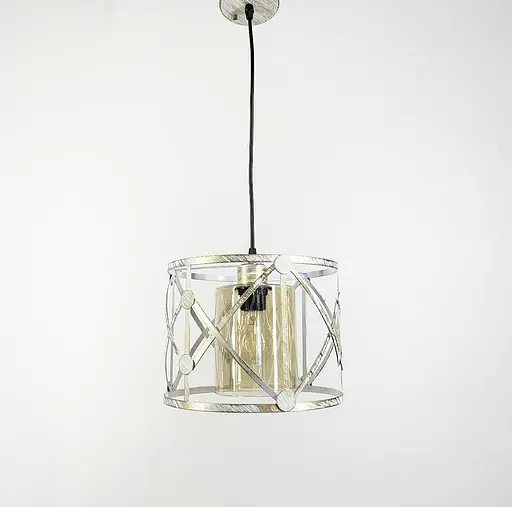 Світильник Loft в позолоченому круглому каркасі Line.F Колір плафона Графітовий - фото 1