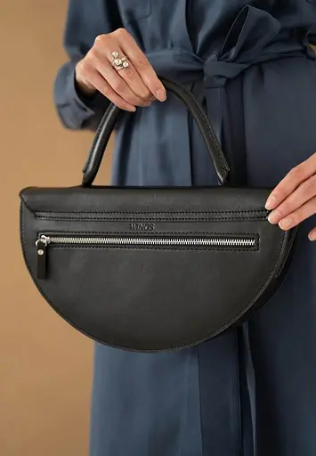 Жіноча шкіряна сумка Сhris maxi чорна - фото 4