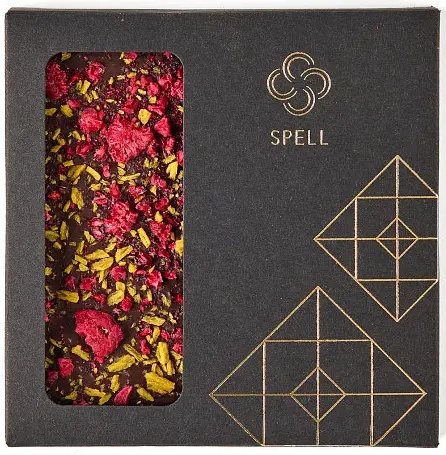 Шоколад Spell черный с апельсином и малиной 90 г (794040)