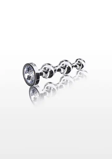 Анальний стимулятор Anal Play Diamond Star Beads S 10.5 см (сріблястий) - фото 6