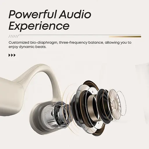 Бездротові кісткові навушники Langsdom BE-10 Pro бежевий 32 Гб - фото 5