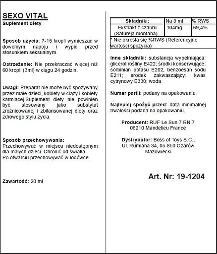 Збуджувальні краплі Ruf Aphrodict SexoVital 20 мл - фото 2