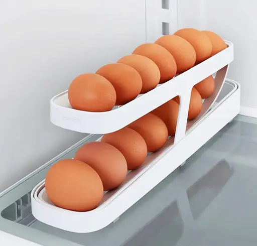 Контейнер для яиц двухъярусный Egg Dispenser R93844 органайзер в холодильник два яруса Белый - фото 1