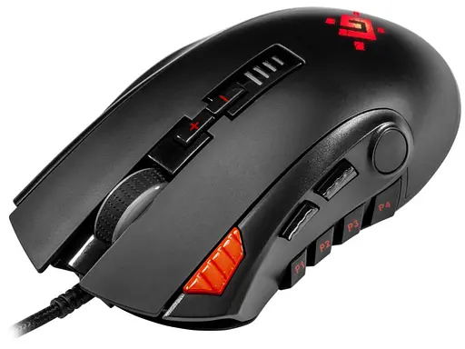Игровая мышь Defender Oversider GM-917 RGB (12000dpi) 12 кнопок (Черная) - фото 4