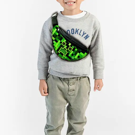 Сумка-бананка майнкрафт "Minecraft" з принтом, 32х15см, дитяча, молодіжна (00122)