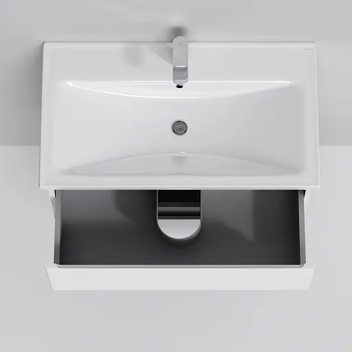 Тумба підвісна AM.PM X - Joy 80 см білий глянець з умивальником (M85-FHX0802-WC0802WG38) - фото 6