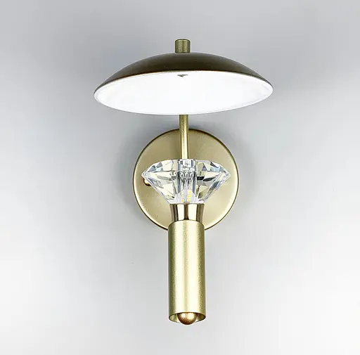 Ніжне бра в золотистому корпусі з кришталевими елементами Line F 5005 GD - фото 2