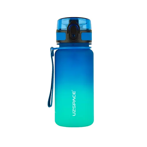 Пляшка для води UZSPACE 3034(Blue-Green) 350 мл, синьо-зелена - фото 1