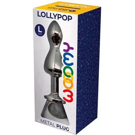 Металева анальна пробка Wooomy Lollypop Double Ball Metal Plug L діаметр 3.5 см довжина 10.5 см - фото 3