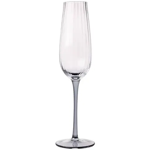 Набор бокалов для шампанского Ardesto Black Mars Orion 220 мл прозрачно-серые 2 шт. (AR2622TG)