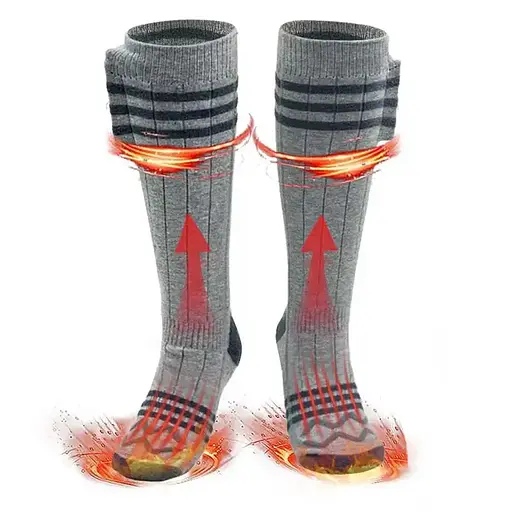 Носки с подогревом ZBHSWZ06 с блоком питания 4000mAh 38-44р. (Серые) - фото 2